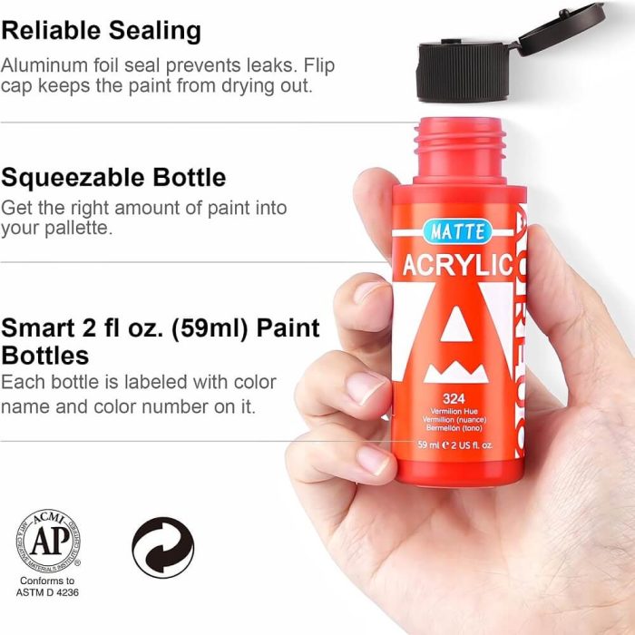 MATTE ACRYLIC PAINT SET 59ML - Image 4