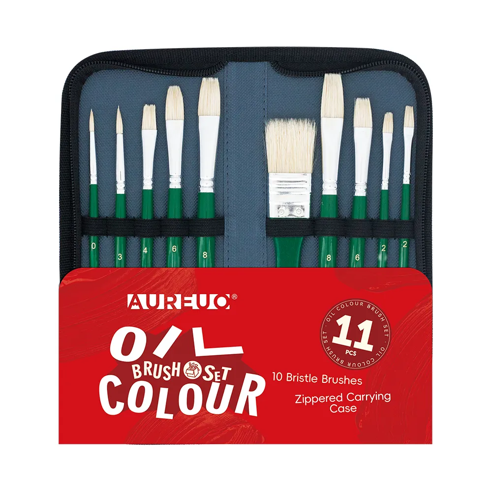 OIL BRUSH CASE SET-ZIP-UP PACK 11 PCS