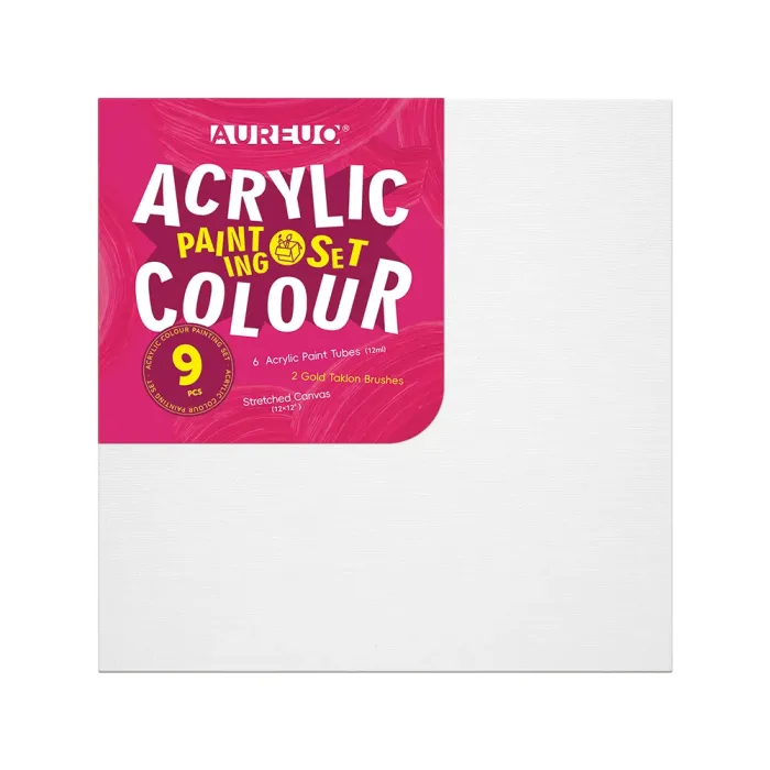 ACRYLIC CANVAS PAINTING KIT 9 PCS - Image 2