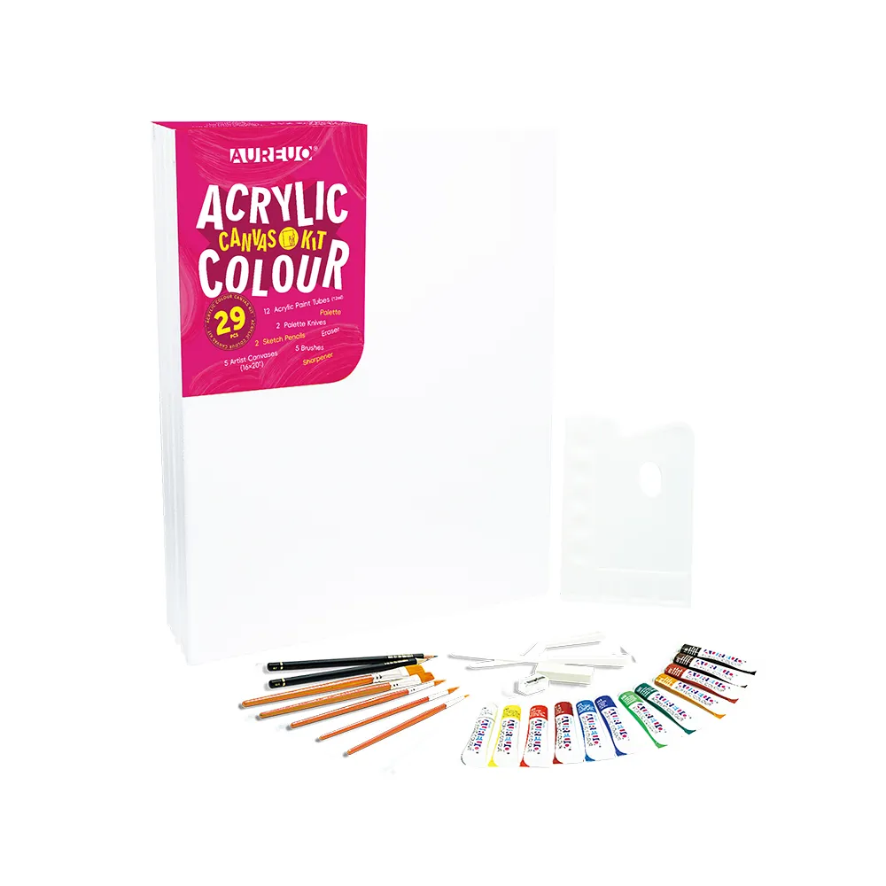 ACRYLIC CANVAS PAINTING KIT 29 PCS