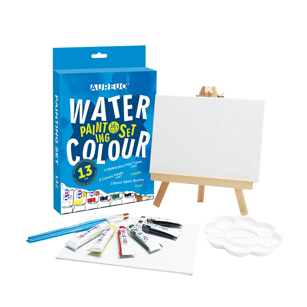 WATERCOLOUR CANVAS PANEL PAINTING SET 13 PCS