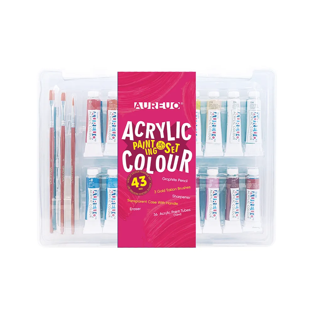 ACRYLIC PAINTING CASE SET 43 PCS