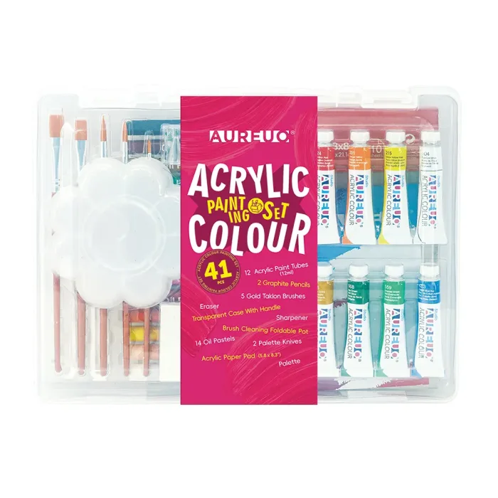 ACRYLIC PAINTING CASE SET 41 PCS