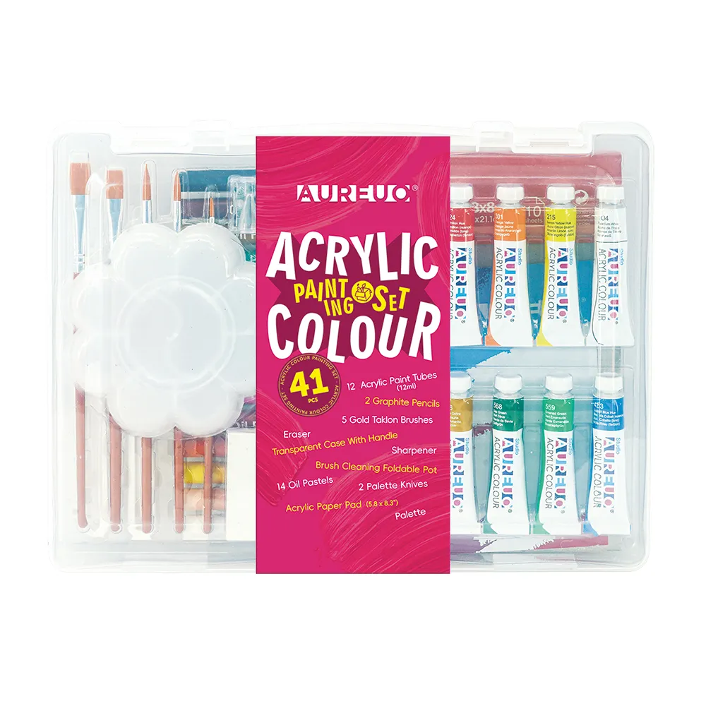 ACRYLIC PAINTING CASE SET 41 PCS