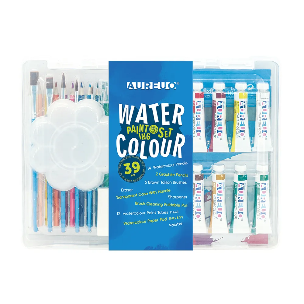 WATERCOLOUR PAINTING CASE SET 39 PCS
