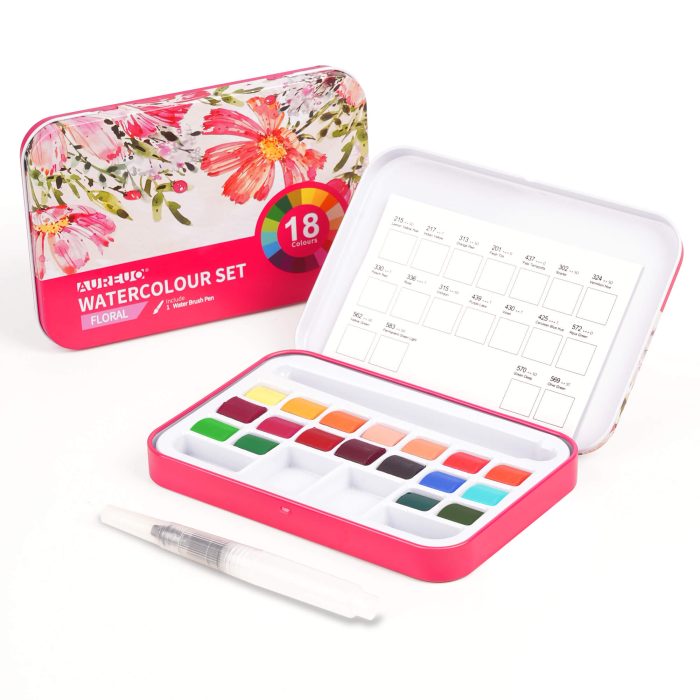 WATERCOLOUR PORTABLE SET FLORAL