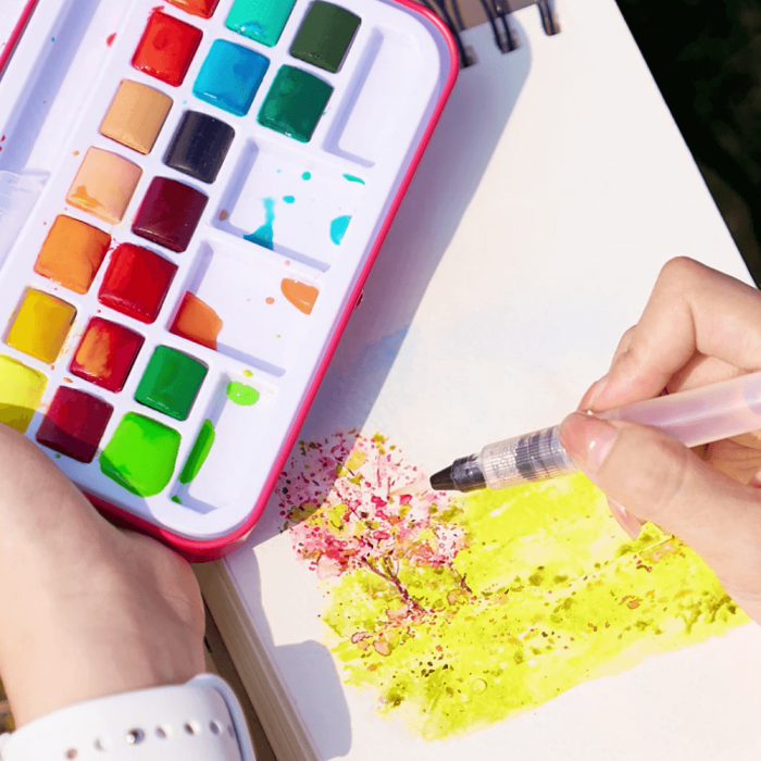 WATERCOLOUR PORTABLE SET FLORAL - Image 3