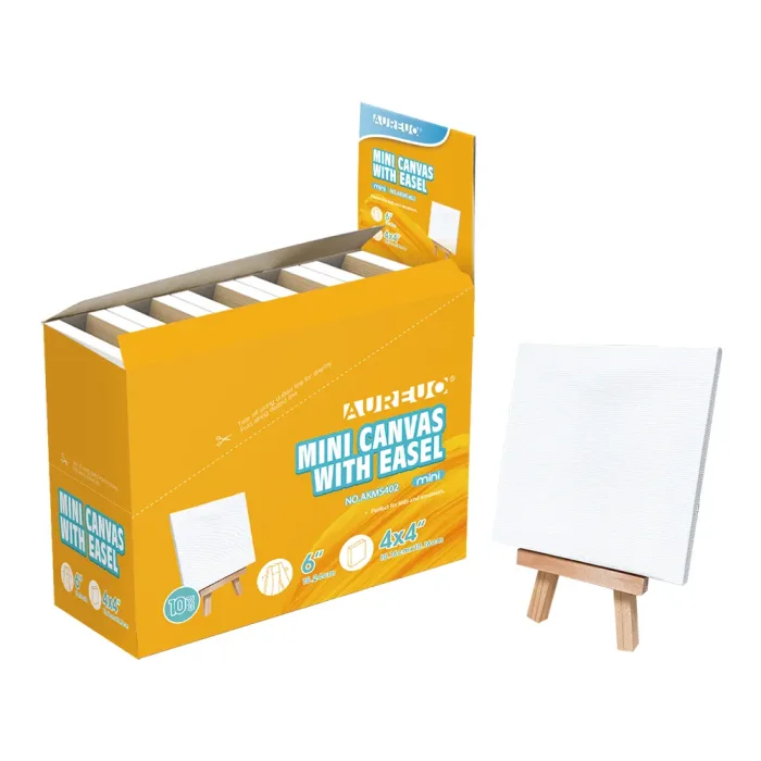 MINI CANVAS WITH EASEL DISPLAY BOX 4X4"