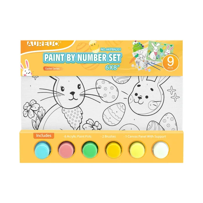 EASTER SERIES PAINT BY NUMBER SET 9 PCS